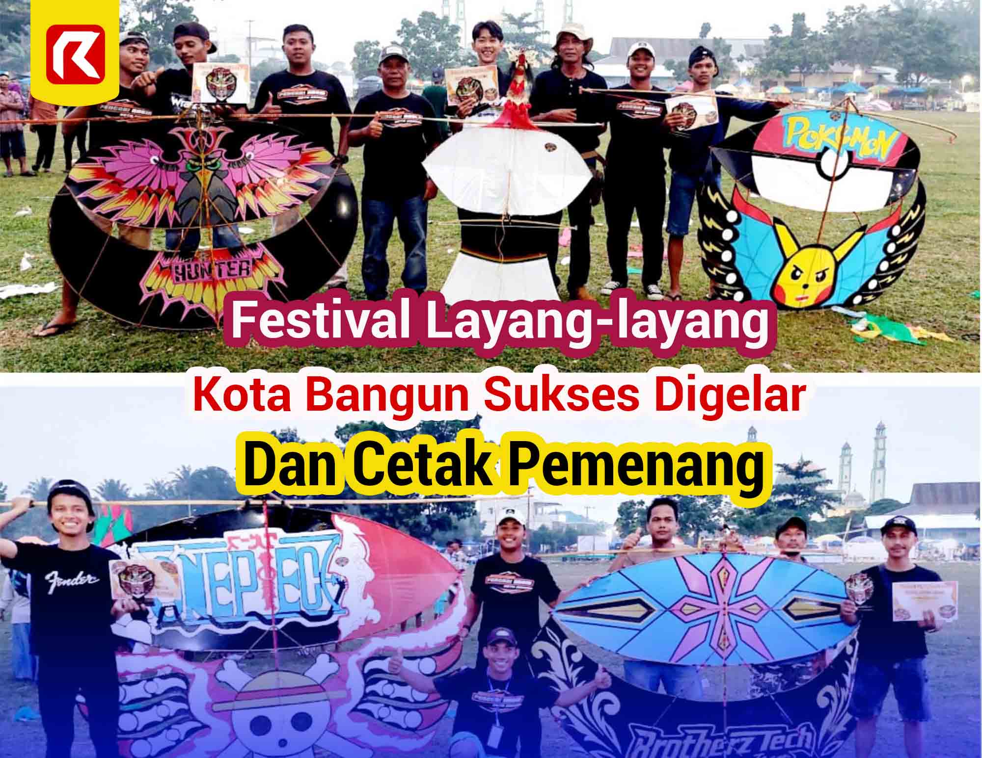 Festival Layang Layang Kota Bangun Sukses Digelar Dan Cetak Pemenang